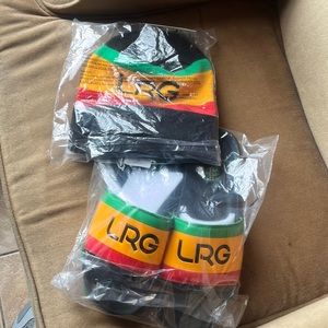 LRG “RASTA” BEANIE AND SLIDES